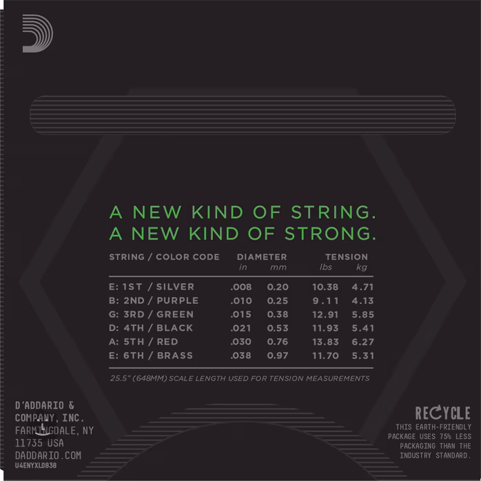 D'Addario NYXL0838 - Struny do gitary elektrycznej