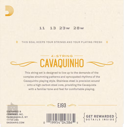 D'Addario EJ93 - Struny do cavaquinho