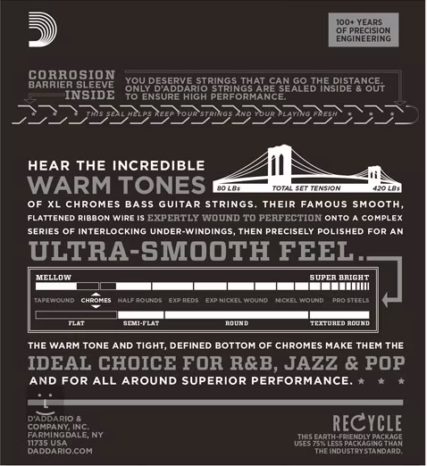 D'Addario ECB81M - Struny do gitary basowej