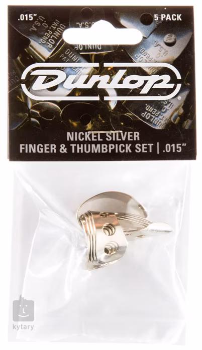 Dunlop Nickel Silver Fingerpick Set 0.015 - Zestaw pazurków gitarowych