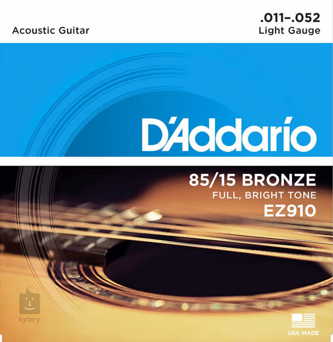 D'Addario EZ910 - Metalowe struny do gitary akustycznej