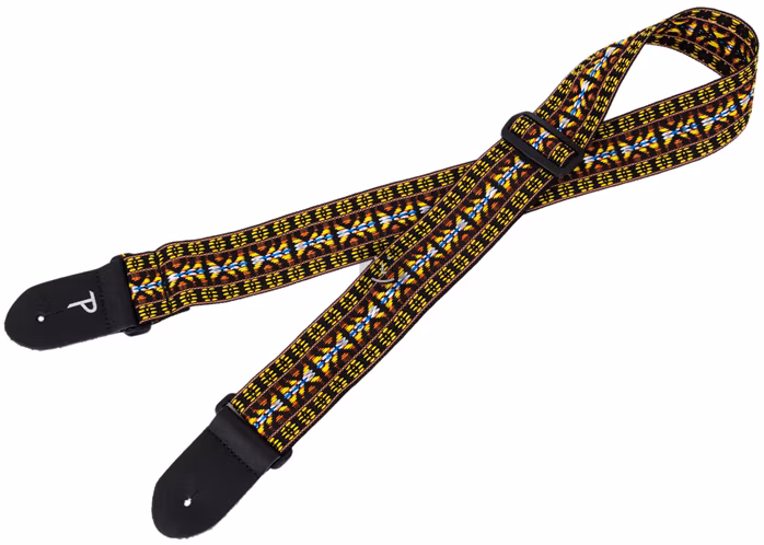 Perri's Leathers 2079 Poly Pro Yellow And Orange Hootenanny - Pas gitarowy