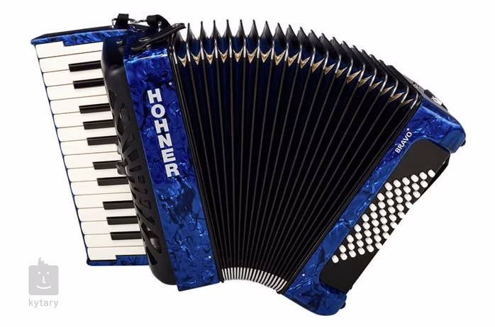 Hohner Bravo II 48 Blue Silent Key - Akordeon klawiszowy