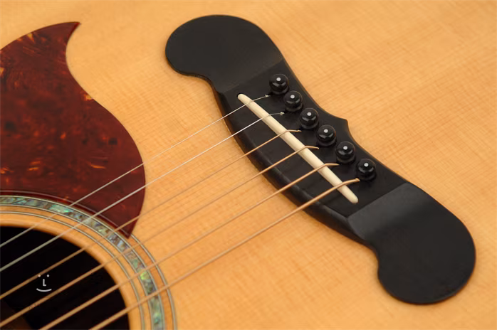 D'Addario Plastic Bridge Pins Ebony with Ivory Dot - Kołki do mostka