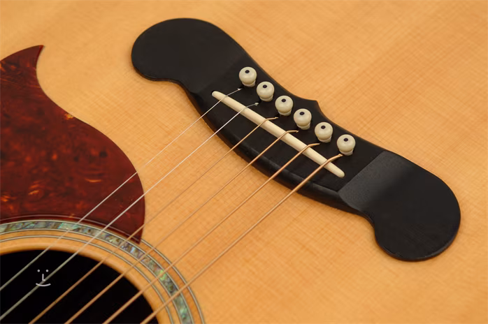 D'Addario Plastic Bridge Pins Ivory with Black Dot - Kołki do mostka
