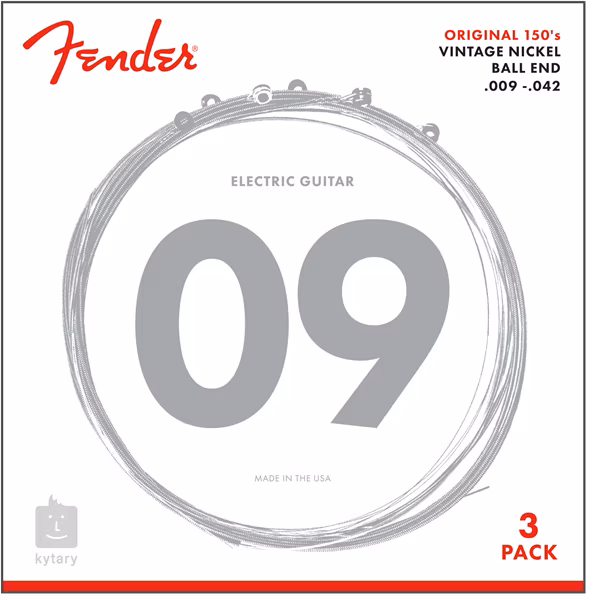 Fender 150L 3 Pack - Struny do gitary elektrycznej