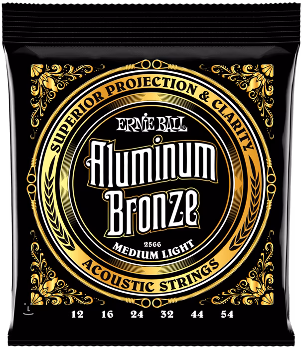 Ernie Ball 2566 Aluminium Bronze Medium Light - Metalowe struny do gitary akustycznej