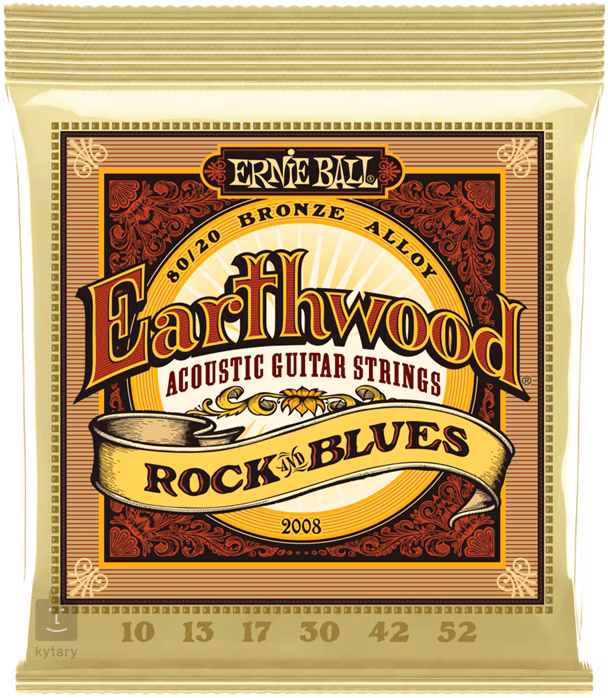 Ernie Ball 2008 Earthwood 80/20 Bronze Rock & Blues - Metalowe struny do gitary akustycznej