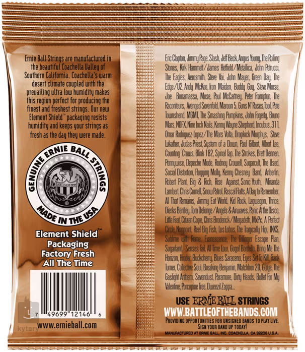 Ernie Ball 2146 Earthwood Phosphor Bronze Medium-Light - Metalowe struny do gitary akustycznej