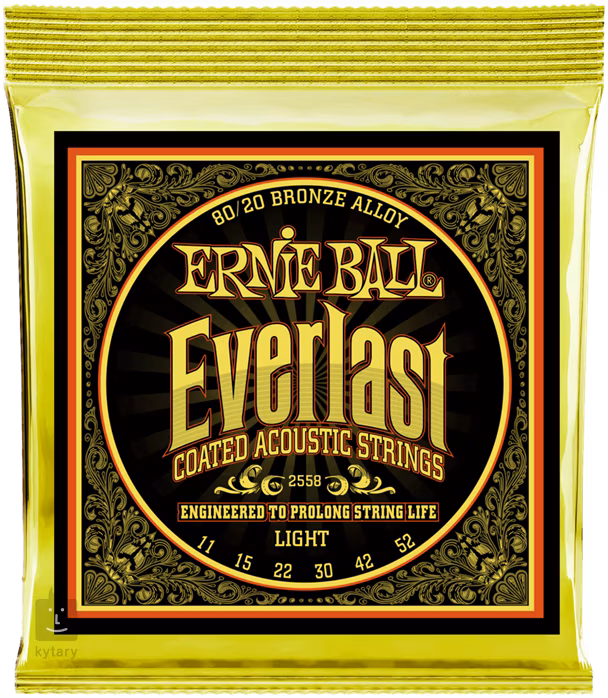 Ernie Ball 2558 Everlast 80/20 Bronze Light - Metalowe struny do gitary akustycznej