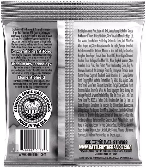Ernie Ball 3127 Titanium Beefy Slinky - Struny do gitary elektrycznej