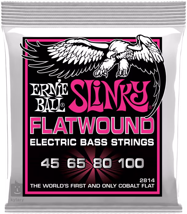 Ernie Ball 2814 Super Slinky Cobalt Flatwound Electric Bass 45-100 - Struny do gitary basowej