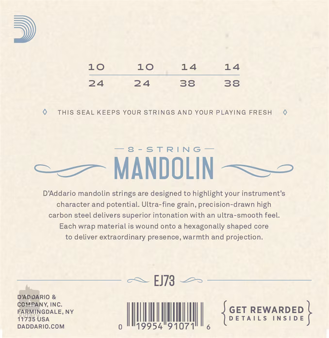 D'Addario EJ73 - Struny do mandoliny