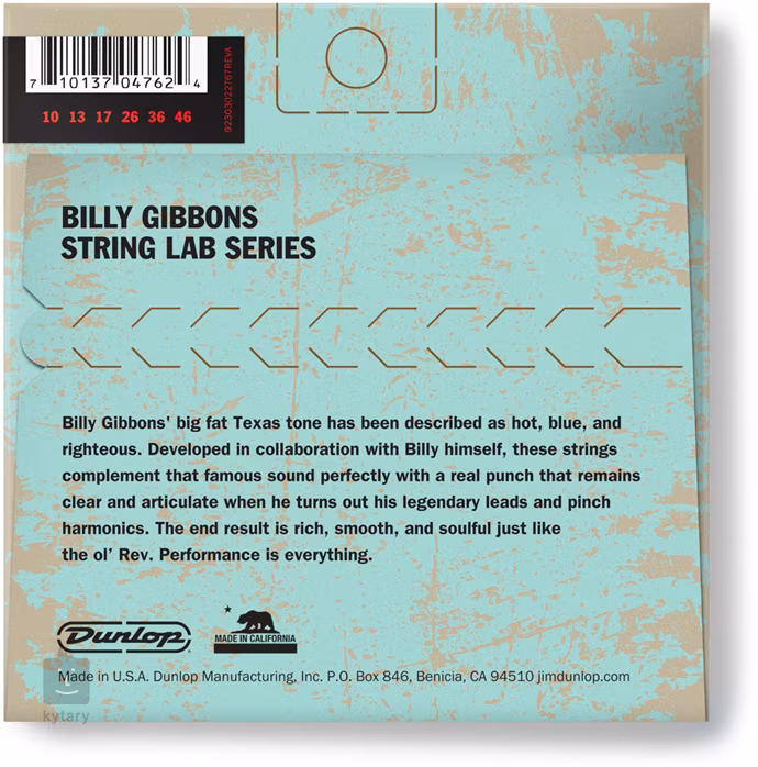 Dunlop Billy Gibbons Custom Rev Willy's Guitar Strings 10-46 - Struny do gitary elektrycznej