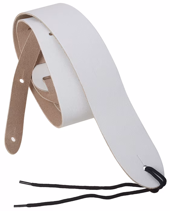 Perri's Leathers 2182 Basic Leather White - Pas gitarowy