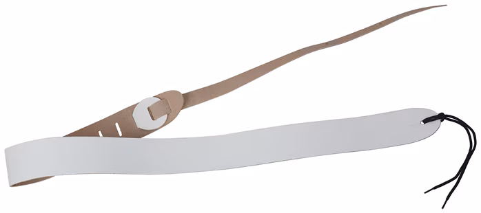 Perri's Leathers 2182 Basic Leather White - Pas gitarowy