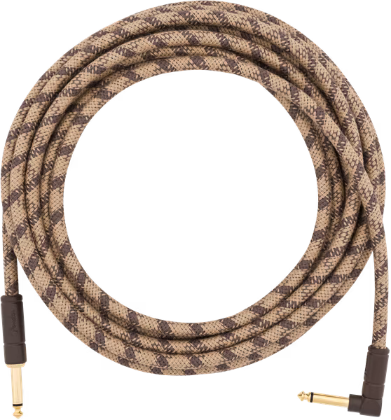 Fender Festival Instrument Cable 18.6' Pure Hemp Brown Stripe - Kabel instrumentalny