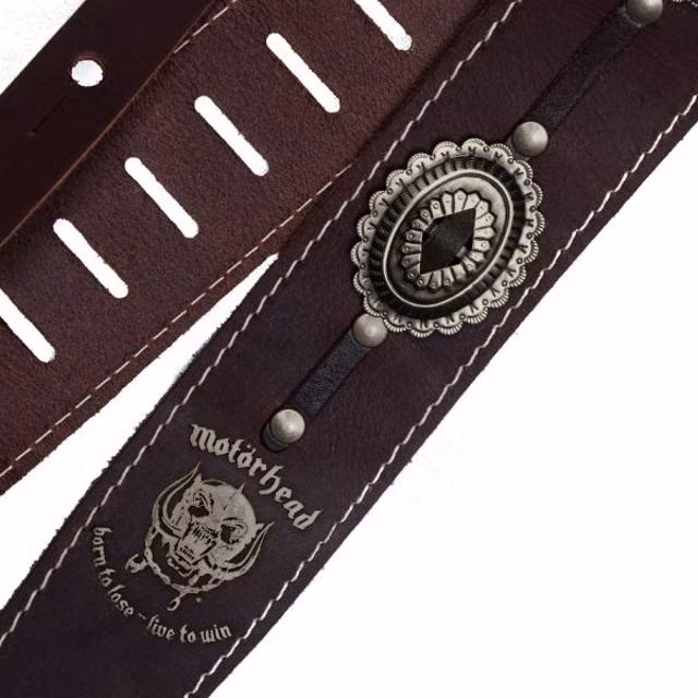Richter Motörhead Concho Strap Brown/Old Silver - Pas gitarowy