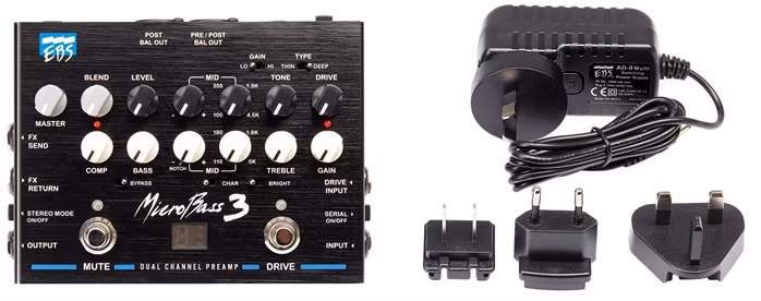 EBS MicroBass 3 - Przedwzmacniacz do gitar basowych oraz DI Box