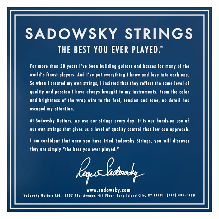Sadowsky Blue Label Nickel 40B - Struny do pięciostrunowej gitary basowej