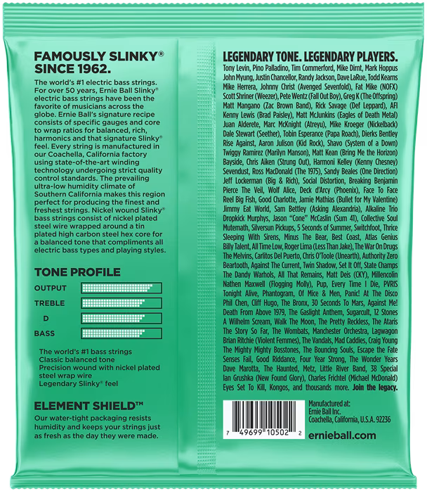Ernie Ball 2841 Hyper Slinky Nickel Wound Electric Bass 40-100 - Struny do gitary basowej