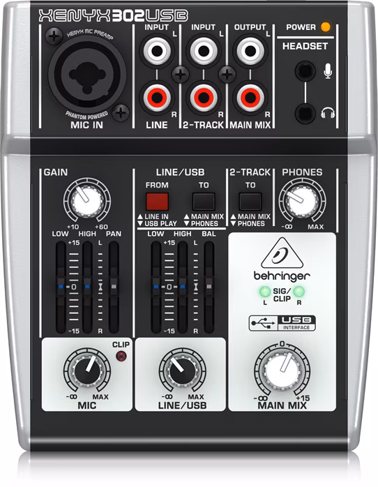 Behringer Xenyx 302USB - Analogowa konsoleta mikserska