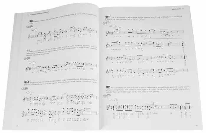 MS 100 Authentic Blues Harmonica Licks - Nuty na harmonijkę ustną