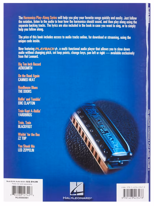 MS Harmonica Play-Along Volume 3: Blues Rock - Nuty na harmonijkę ustną