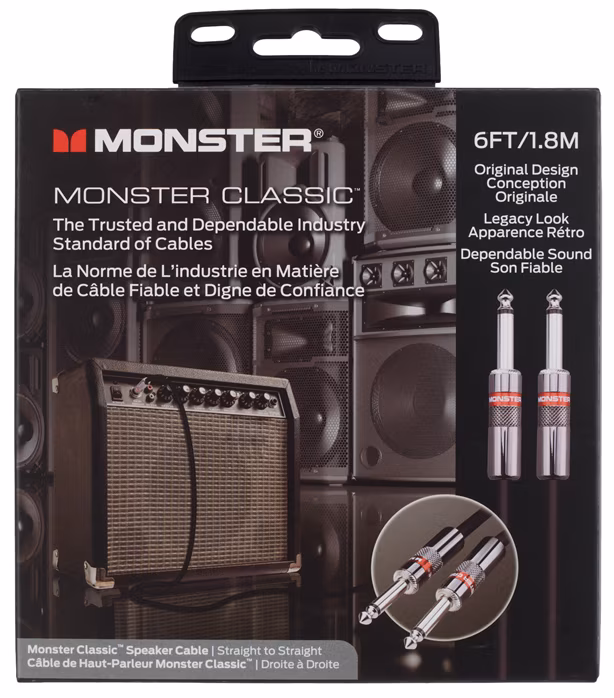 Monster Classic 6' Instrument Cable Straight - Kabel instrumentalny