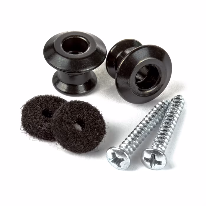 Dunlop Straplok Dual Design Strap Button Set - Black - Straplocki do pasków