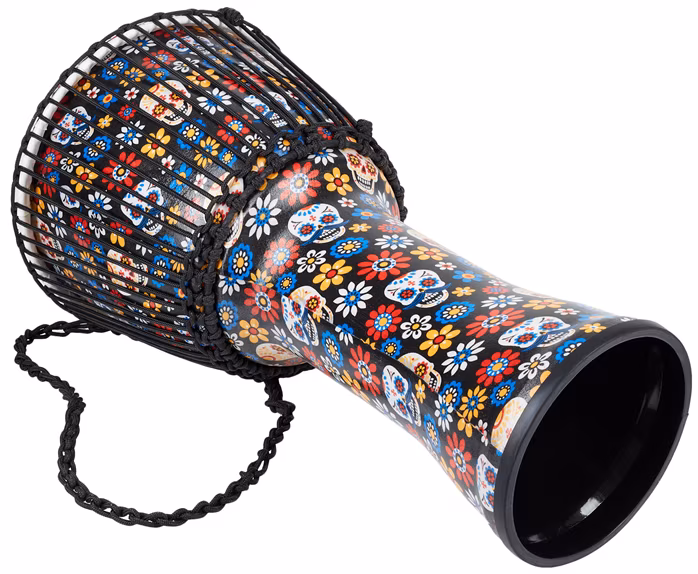 Meinl PADJ7-L-F 12" Day of the Dead Travel Series - Djembe