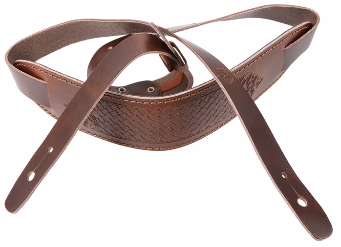Flight S58 Brown Leather Ukulele Strap - Pas do ukulele