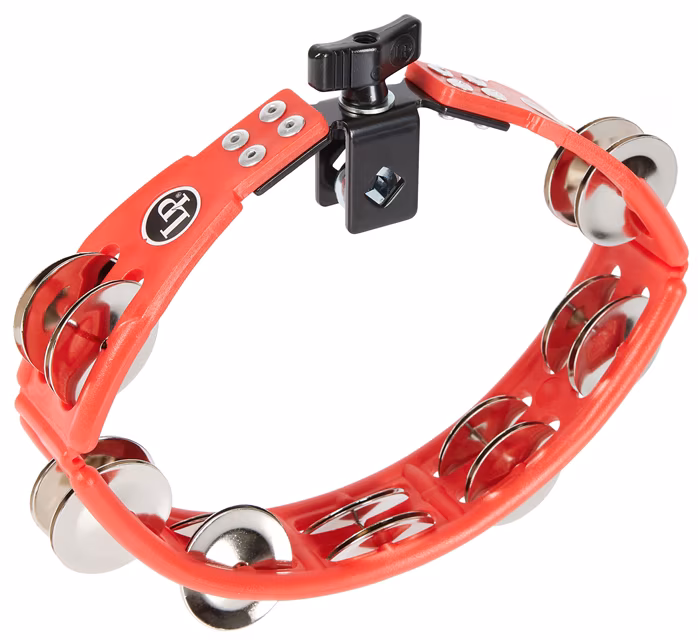 Latin Percussion Cyclops Tambourine Red w Mount - Tamburyn
