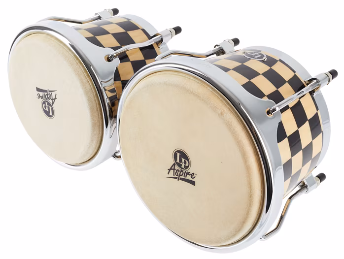 Latin Percussion Aspire Series Checkboard Bongo - Bongosy