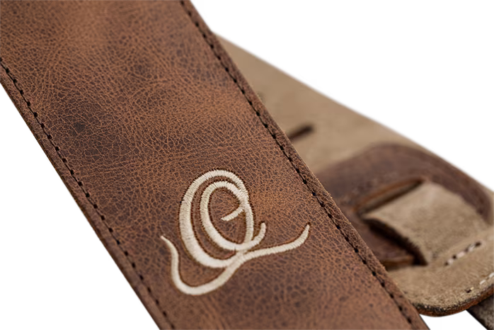 Ortega Suede Strap Cognac - Pas gitarowy