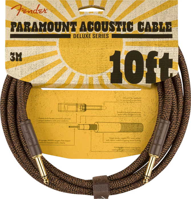 Fender Paramount Acoustic Instrument Cable 10' - Kabel instrumentalny