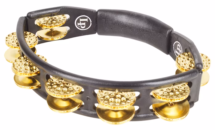 Latin Percussion Cyclops Tambourine Dimpled Brass - Tamburyn