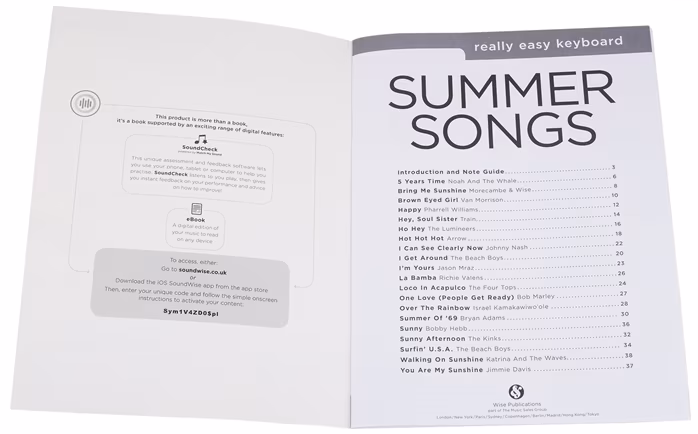 MS Really Easy Keyboard: Summer Songs - Nuty na keyboard