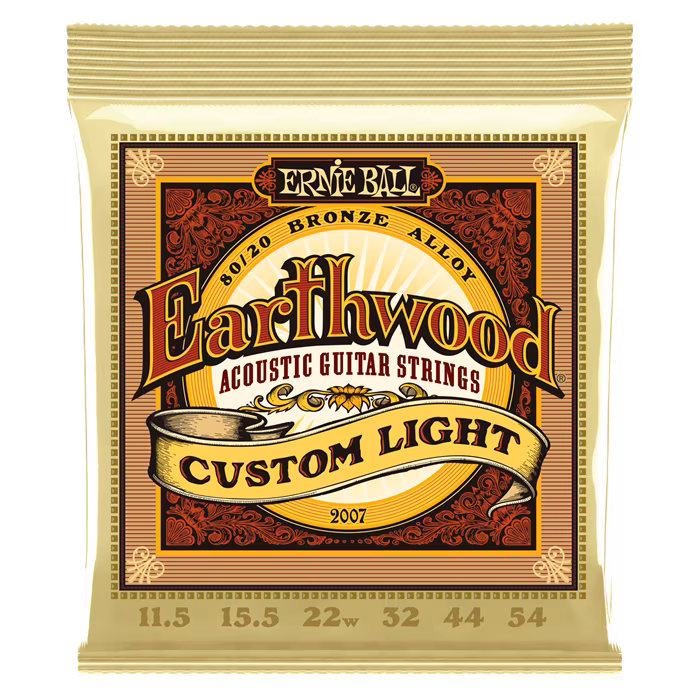 Ernie Ball 2007 Earthwood 80/20 Bronze Strings Custom Light - Metalowe struny do gitary akustycznej