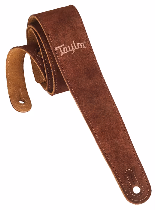Taylor Chocolate Suede Logo Guitar Strap - Pas gitarowy