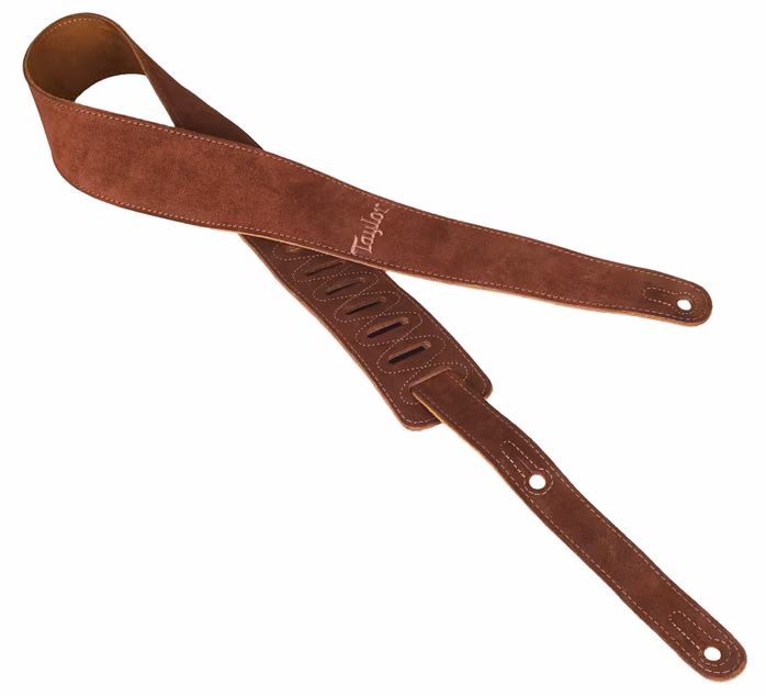 Taylor Chocolate Suede Logo Guitar Strap - Pas gitarowy