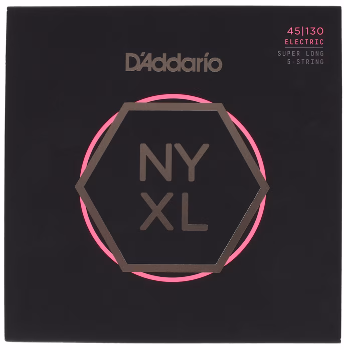 D'Addario NYXL45130SL - Struny do pięciostrunowej gitary basowej