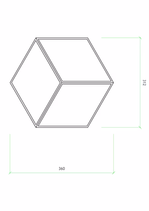 Veles-X Acoustic Hexagon / 3D cube - Gąbka akustyczna