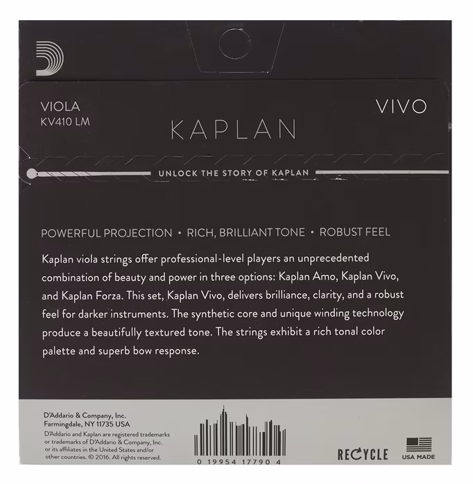 D'Addario Kaplan VIVO vla 4/4 M - Struny do altówki