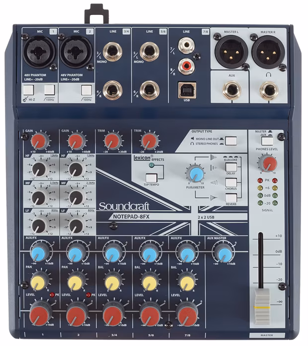 Soundcraft Notepad 8 FX - Analogowa konsoleta mikserska