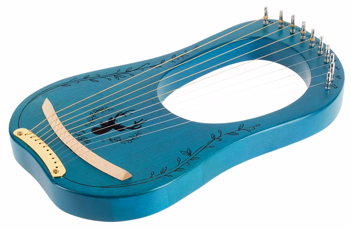 Cega Lyre Harp 10 Strings Blue - Lirka