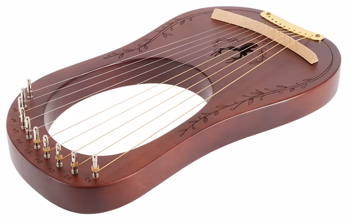Cega Lyre Harp 10 Strings Coffee - Lirka