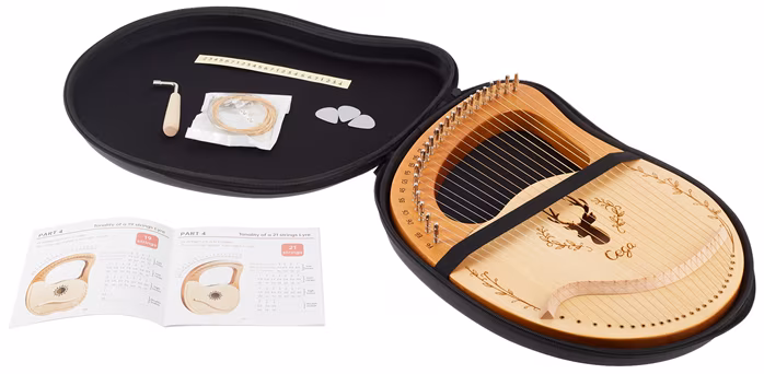 Cega Lyre Harp 24 String Natural - Lirka