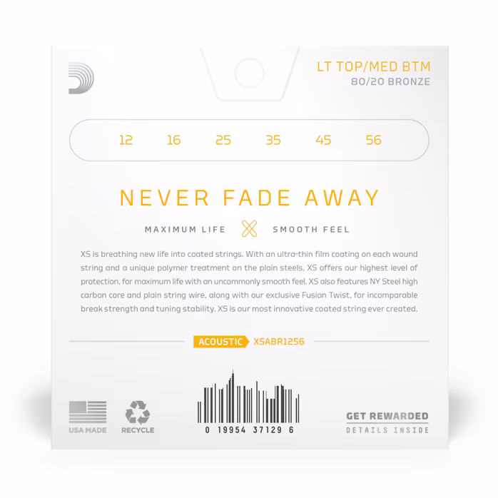 D'Addario XSABR1256 - Metalowe struny do gitary akustycznej