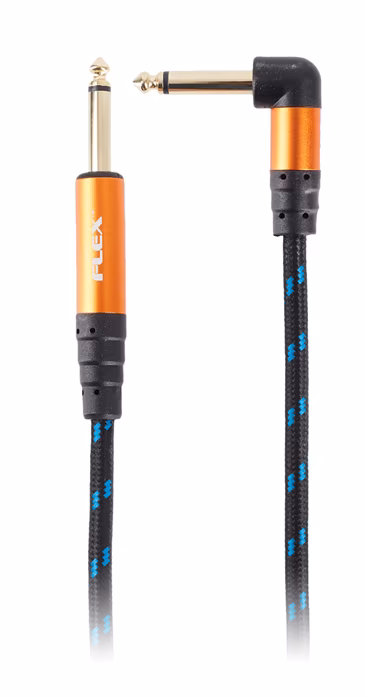 Tanglewood Flex Cable Blue/Black 3 m Angled - Kabel instrumentalny